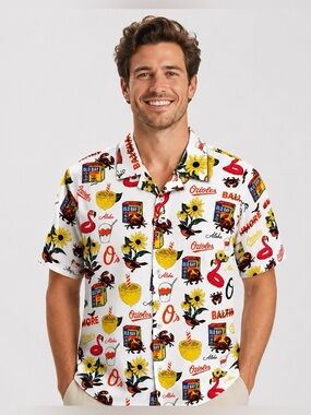 *New* Baltimore Orioles 2026 Hawaiian Shirt, Men’s Size Large
